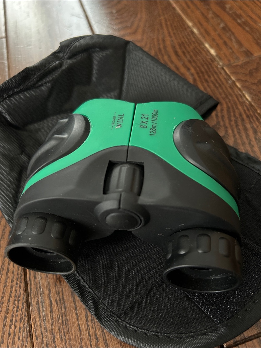 Compact 8x21 Green and Black Binoculars